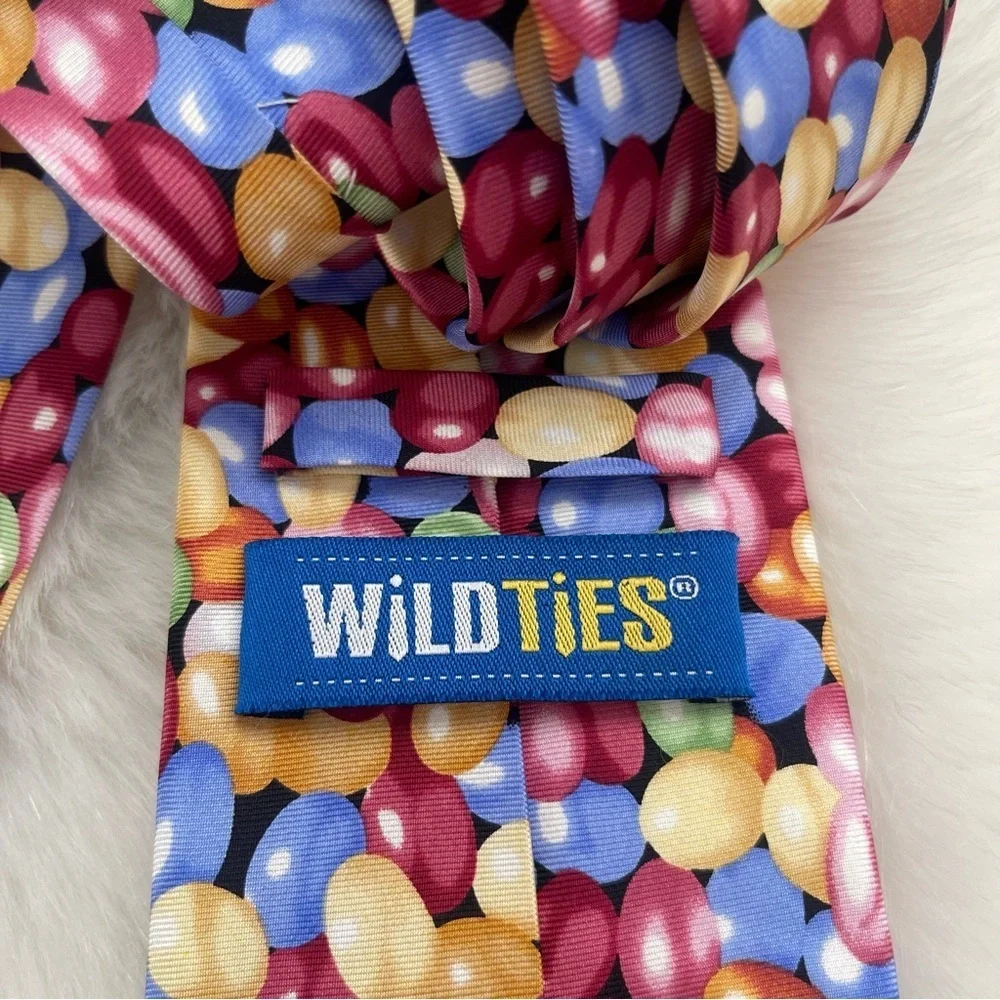 Wild Ties - Jelly Bean Mens Novelty Neck Tie Easter Christmas Candy Fun Tie 🍭